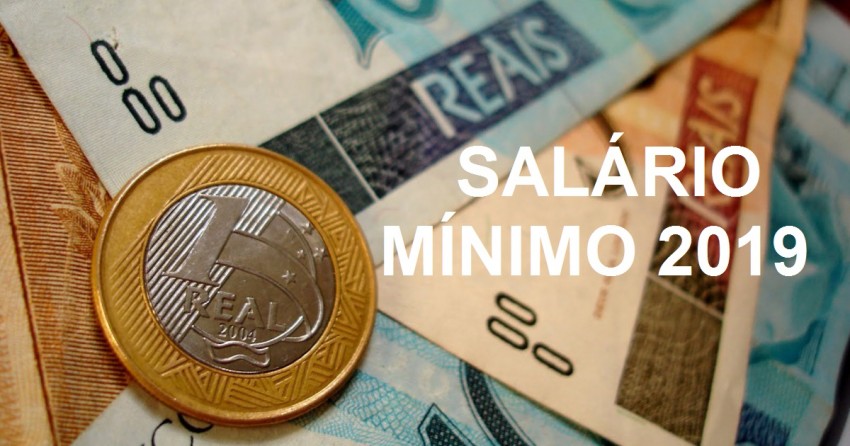 Fixado Valor do Salário Mínimo para 2019